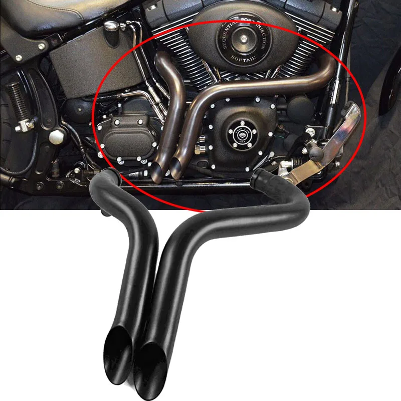 Система глушителя выхлопных газов из алюминиевого сплава для Softail Chopper Bobber Custom