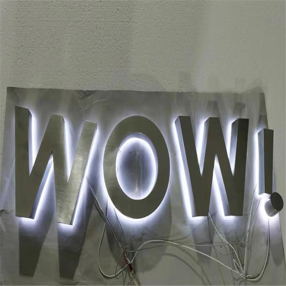 Розетка из нержавеющей стали 3d буквы с подсветкой, наружная светодиодная реклама, светодиодные буквы, наружные светящиеся буквы от AliExpress WW