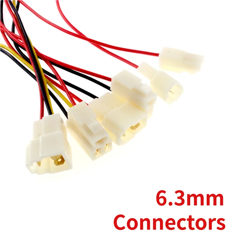 

1pair 1P 2 3 4 6PIN 6.3mm Connector Kits for Motorcycle Ebike Car Connector Male Plug + Female Socket with 15cm Cable