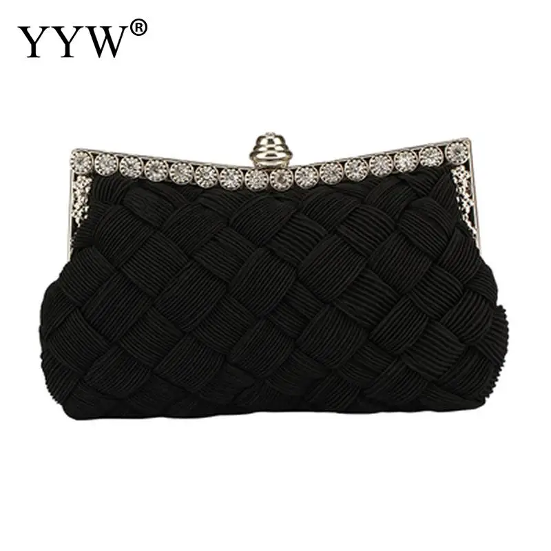 

Женский портативный горный хрусталь сумка на выпускной бал Фиолетовый Плетеный клатч сумка для банкета телефон женская сумочка цепочка Св...