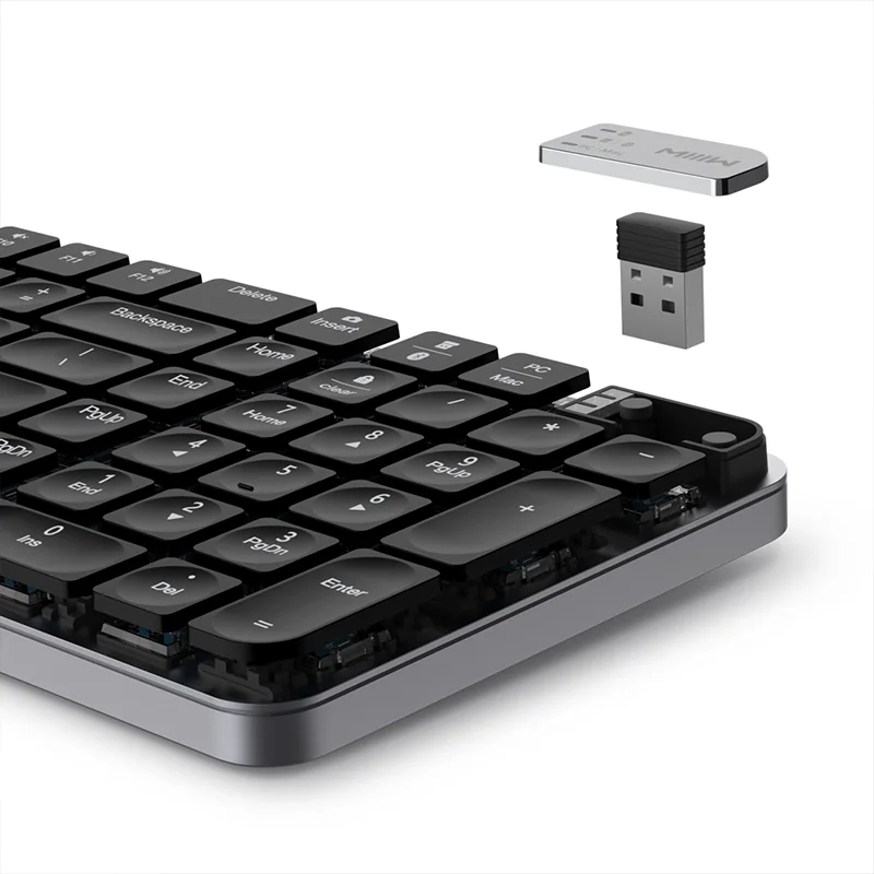 miiiw k10 dual mode low profile ultra slim mechanical keyboard pro wireless bluetooth2 4ghz office and gaming keyboard free global shipping