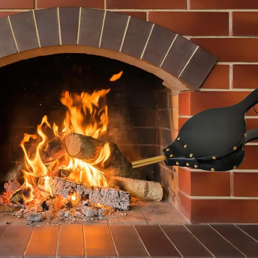 Камин сильфон Кнопка Деревянный воздуходувка ручной камин инструмент