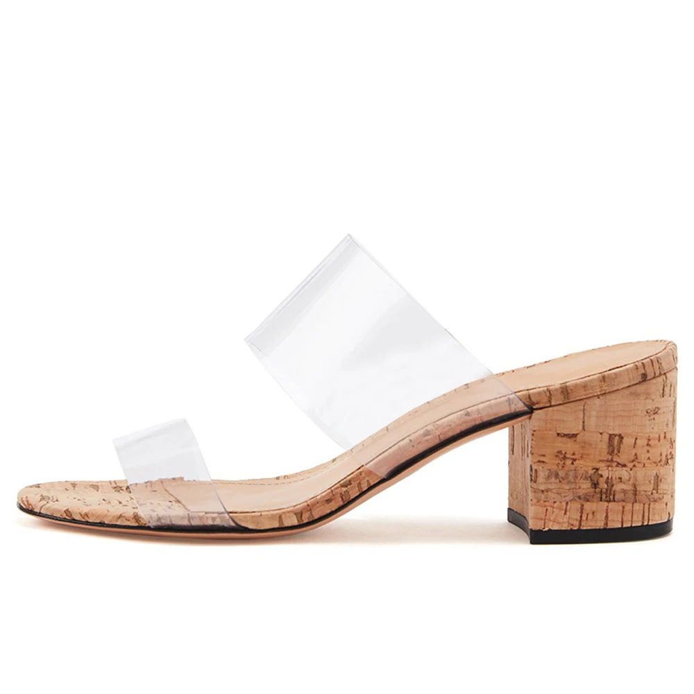 LOVIRS классический прозрачных ПВХ женщина черный Босоножки с открытым носом и