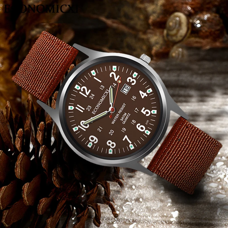 

Cheap Watch Luminous Men Fashion Sports Calendar Date Male Leather Casual Modern Gift Quartz WristWatches Relogio Masculino