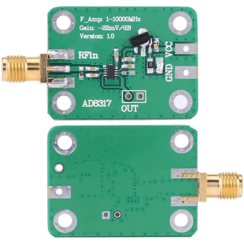 

AD8317 RF Logarithmic Detector, 1M-10000 MHz Radio Frequency Logarithmic Detector Power Meter, for RF Signal Detection