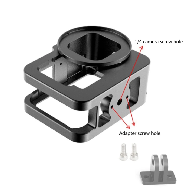 

Protective Case Cage Housing Shell Frame Back Door 52mm UV Lens Camera Accessories For GOPRO- HERO 9
