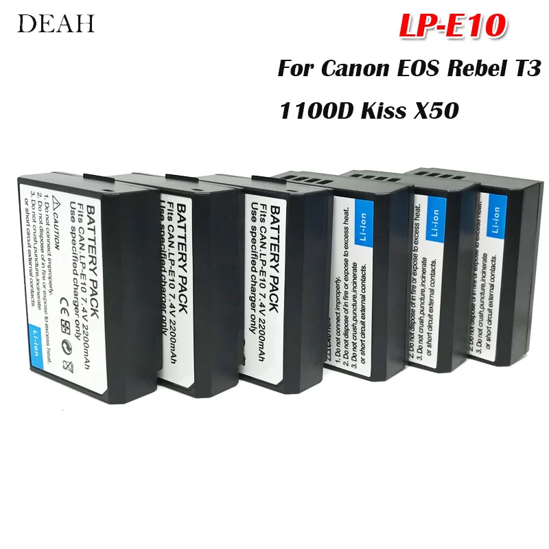 LP E10 LPE10 Li Ion Батарея пакеты для цифровой однообъективной зеркальной камеры Canon EOS
