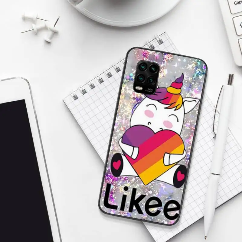 

Likee Funny Cat Bear Love Heart Black Soft Phone Cases For Xiaomi 8 9 Se 10 10pro Note 2 3 10 MIX2 S MAX2 3 F1 5X