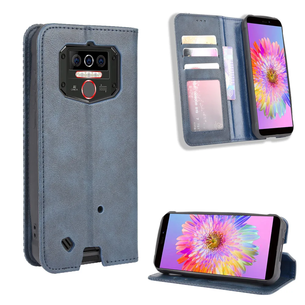 Oukitel WP5 чехол OukitelWP5 бумажник в винтажном стиле с отпечатком кожаный для телефона W