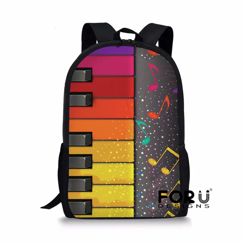 L5283C FORUDESIGNS/детские школьные сумки, набор для подростков мальчиков и девочек, рюкзаки с музыкальными нотами, сумка для книги с пианино, Детская сумка на плечо, mochila escolar - Цвет: L5283C