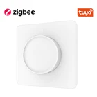 Умный регулятор яркости Tuya Zigbee, дистанционное управление, поворотный регулятор яркости, совместим с Alexa Google Home