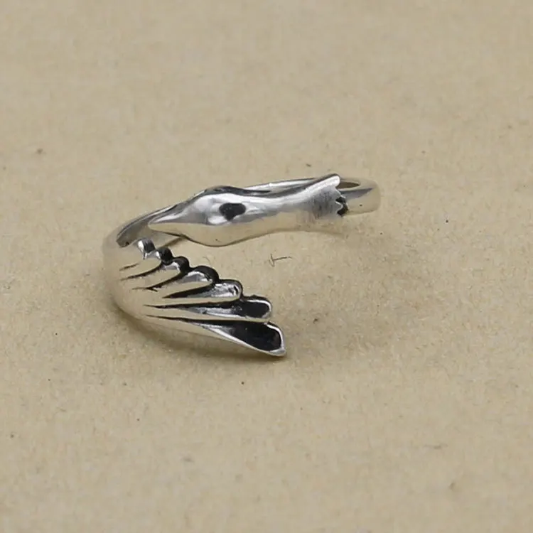 

Мужское и женское тайское серебряное кольцо с хвостом ручной работы в стиле ретро Orna, мужское кольцо с перьями ts