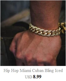 Хип хоп 8 мм Bling Iced Out AAA кубический цирконий браслет геометрический CZ камень теннис кубинская цепь браслеты для мужчин и женщин ювелирные изделия