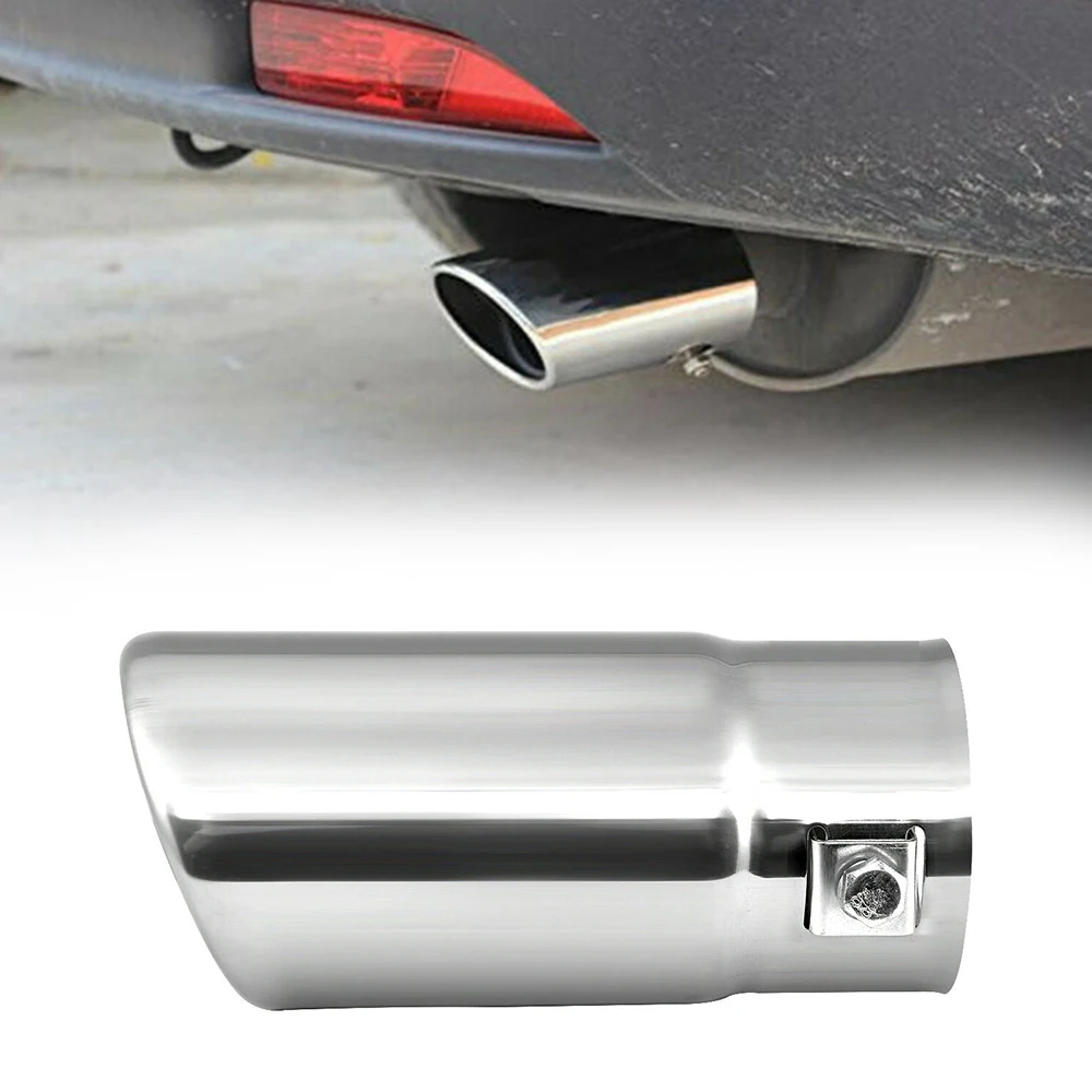 

Universal OBD2 Car Stainless Steel Exhaust Pipe Tail Muffler Tip Accessories