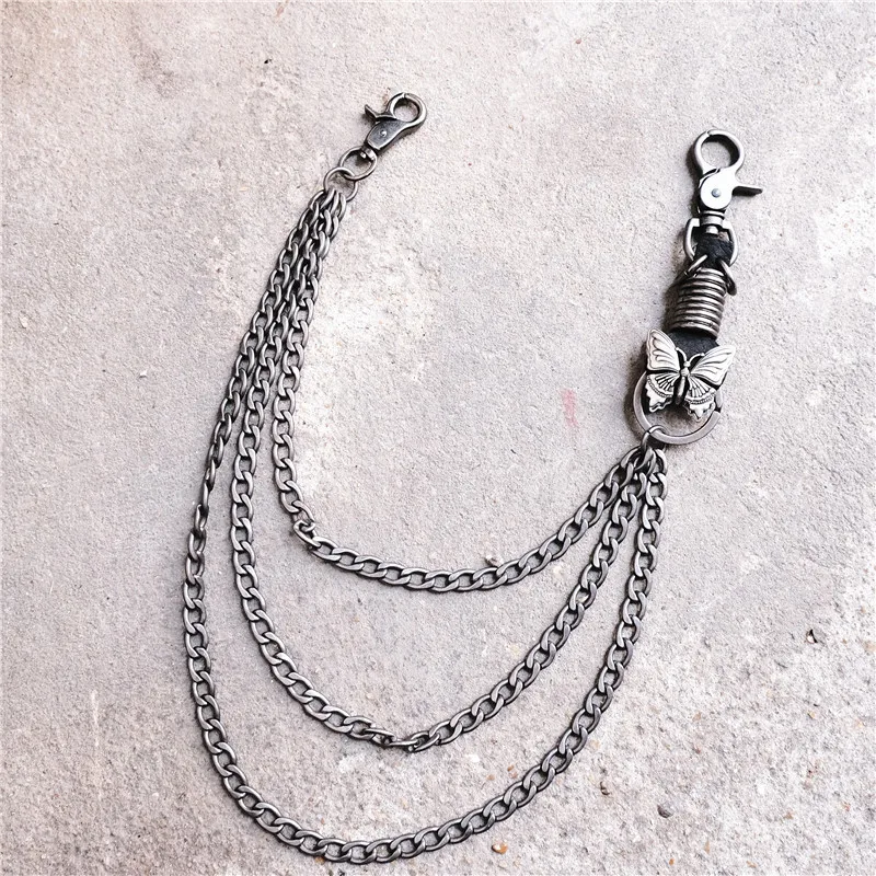 Модные мужские ювелирные изделия жан кошелек цепь 3 слоя талии панк крюк