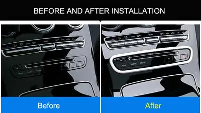 

ABS Matte Middle Console CD Control Button Cover For Mercedes Benz GLC 15 - 19
