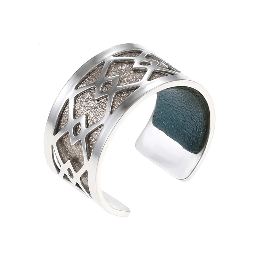 SR0016706 Cremo, жоржет, pour femme, ювелирное изделие, кольцо из нержавеющей стали, регулируемое кольцо, Bague Femme, ювелирное изделие, сделай сам, двустороннее кожаное кольцо - Цвет основного камня: SR0016706