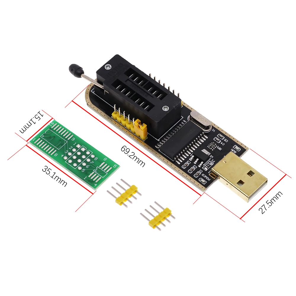 USB-программатор CH341A 24 25 серия EEPROM модуль программатора с флэш-BIOS + зажим SOIC8 SOP8 для
