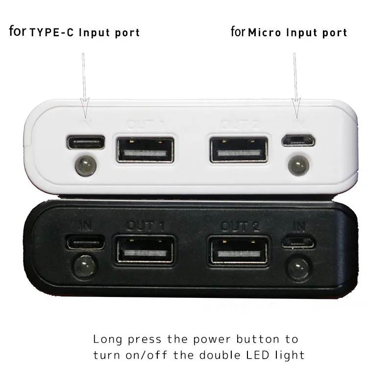 Внешний аккумулятор Micro Type c USB 20000 мАч чехол для телефона Внешнее зарядное