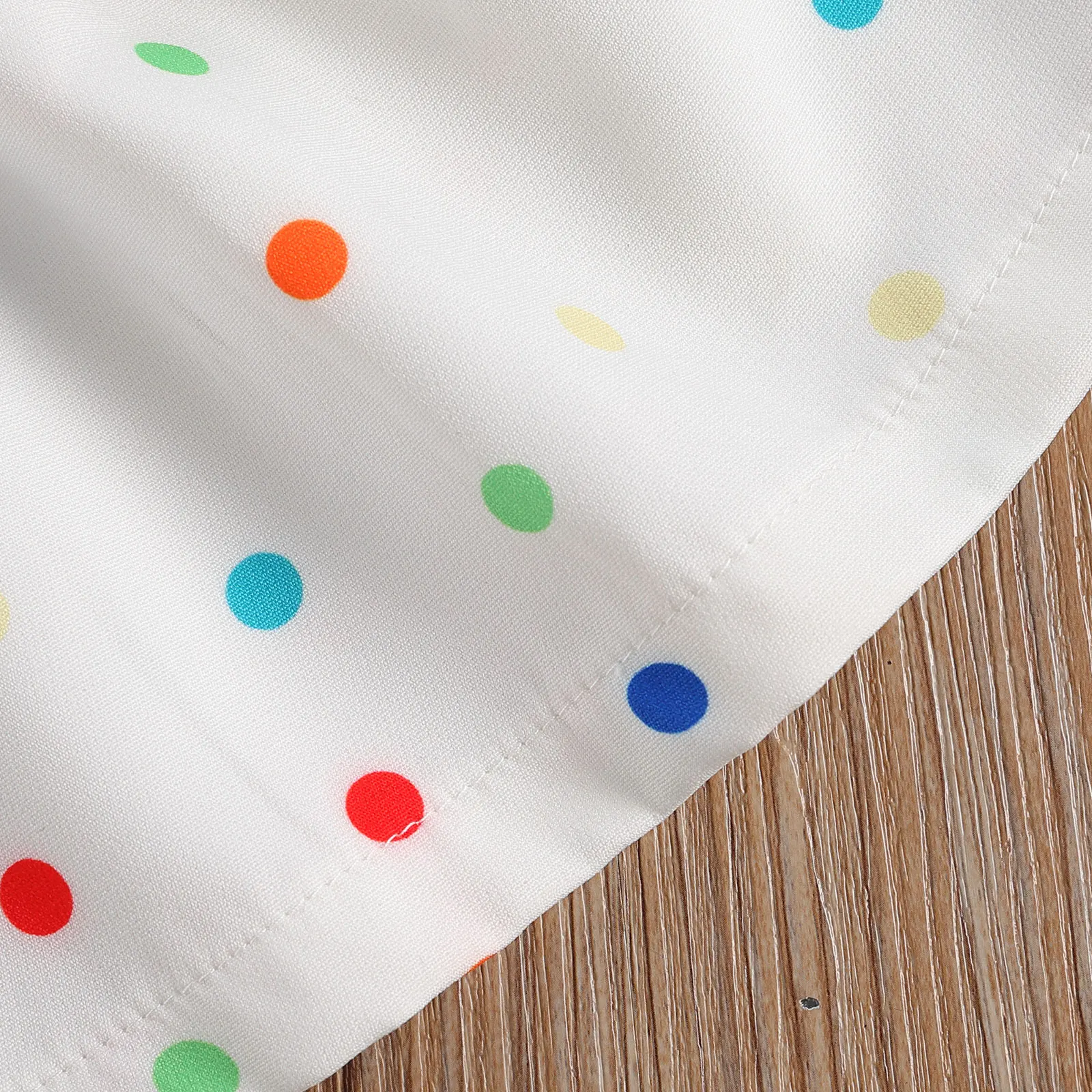 

2021 Newborn Baby Girls Summer Dresses Backless Sundress Rainbow Colorful Dots Sleeveless 0-24M Gown