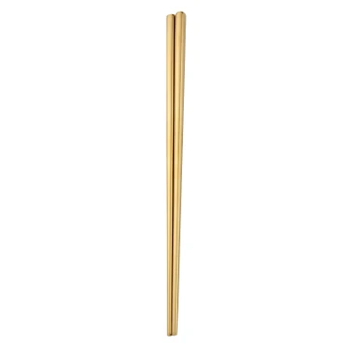 2 Pairs 23cm Нескользящие многоразовые палочки для еды металлические Ins нержавеющая сталь Горячая Изоляция Аутентичные палочки для еды суши Kawaii посуда - Цвет: 2 Pairs 23cm