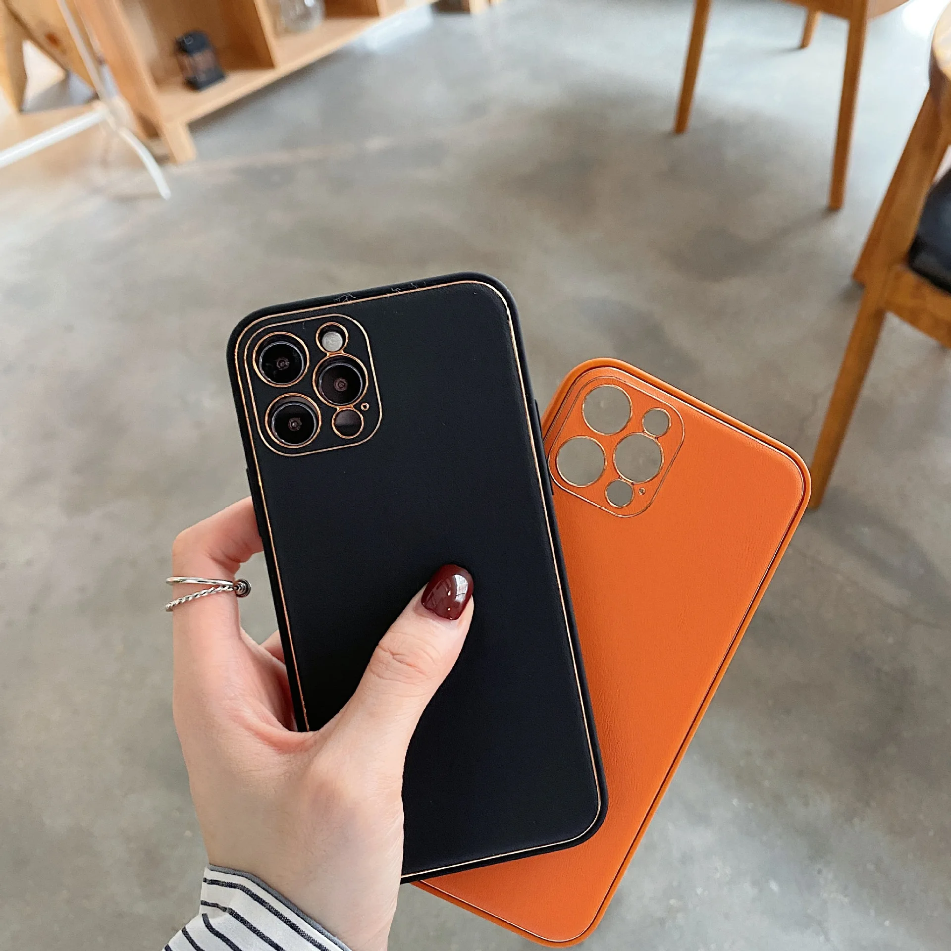 

Fashion Luxury High-end Leather Protective Cover Phone Case For IPhone 12 11 Pro XS MAX MINI XR X 7 8 Plus