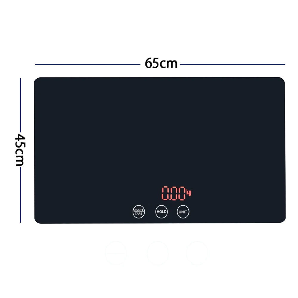 black 65 x 45cm HD большой экран детские весы для домашних животных автоматическое удержание кг фунты унции переключаемое использование для семьи и большой собаки кошки точность: 10 кг-100 кг - Цвет: black 65 x 45cm