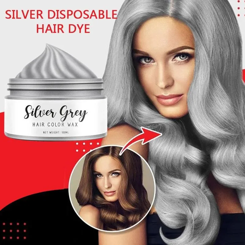 

30/50ml Disposable Hair Color Wax Dye One-time Molding Green Mud Cream Paste Hair Sliver Product Wax Hair Coloring Grandma C4J2
