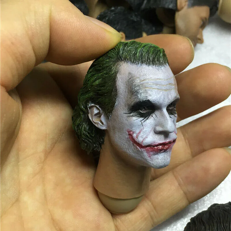 

1/6 MJ12 скульптура клоуна Хит Леджер уродливая голова молодых людей подходит для 12 дюймов экшн-фигурка игрушка