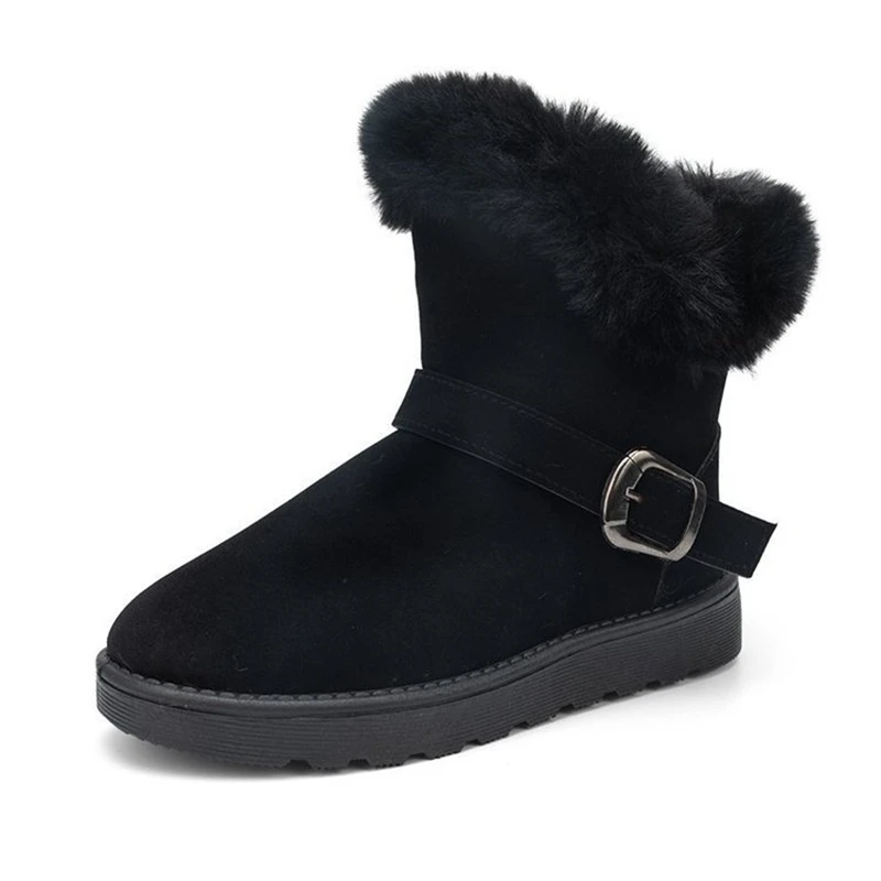 

Chelsea Warm Snow Boots Women 2021 New Winter Fur Flats Shoes Women Short Plush Platform Sport Boots Walking Mujer Botas