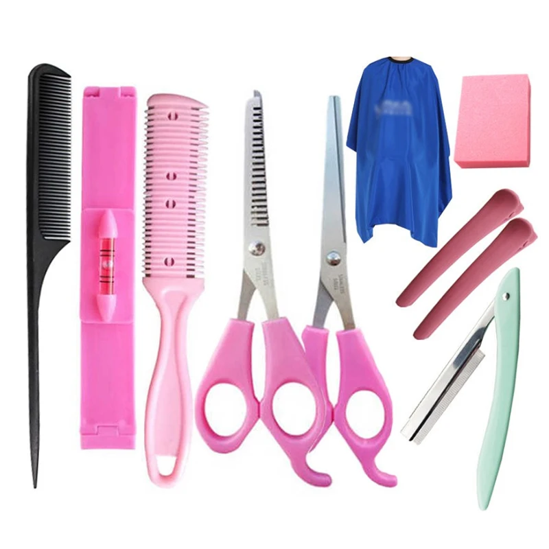 10 шт. набор для стрижки волос|Парикмахерские ножницы| |