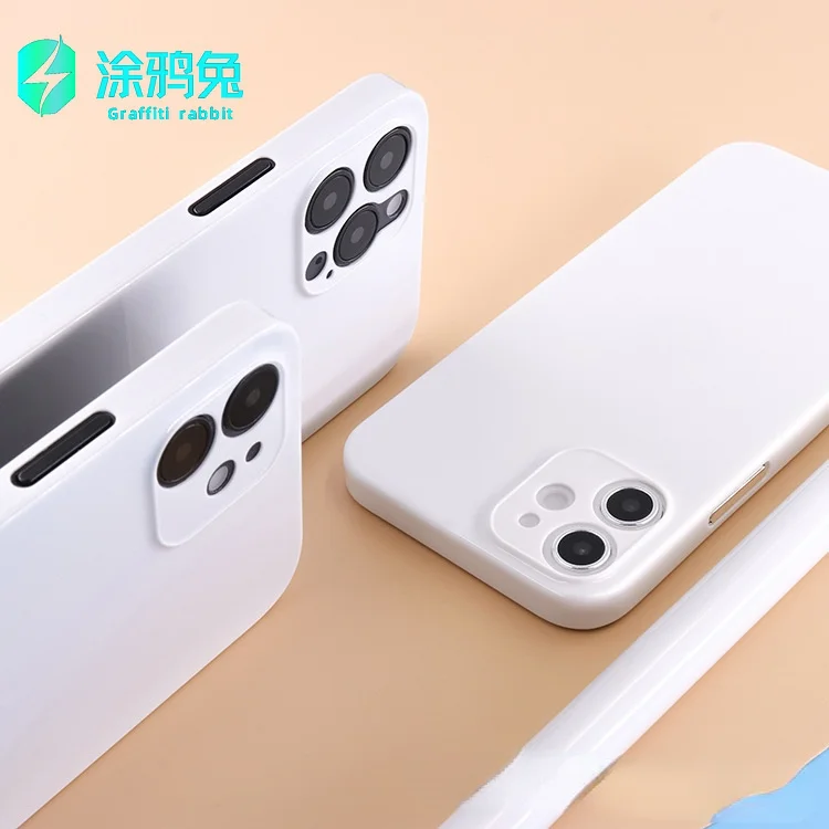 

0.4 MM Porcelain white crystal transparent PP case for iPhone 13 Pro Max mini ultra-thin shiny apple case