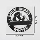 14.8CMX14.8CM для катания на сноуборде зимняя подъемника Extreme Наклейка Виниловая пленка для оклеивания автомобилей, Стикеры черныйсеребристый 8A-1094