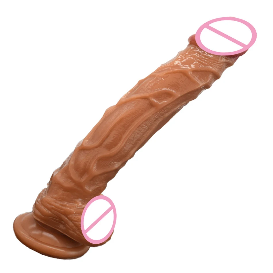 Супер натуральным лисьим мехом длинный реалистичный фаллоимитатор изображения