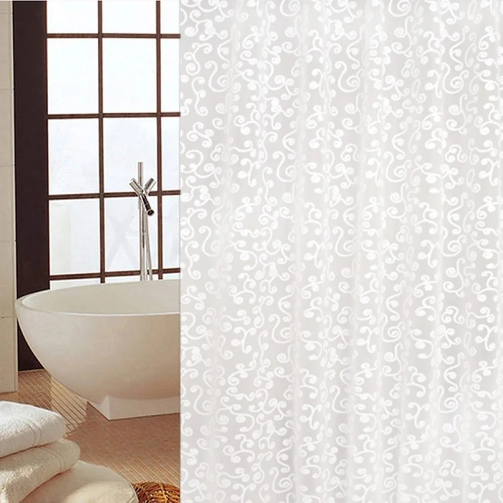 

PEVA Waterproof Shower Curtain Thickened Mildew-Proof Shower Curtain for Bathroom Home Hotel (1.2x1.8M)