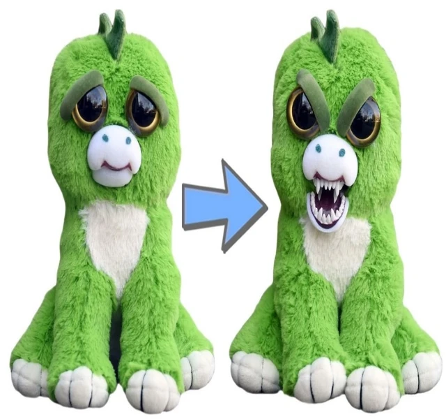 Stegosaurus Growl Веселые Домашние животные, меняющие лицо, единорог, мягкие игрушки для детей, плюшевый дракон, сердитые животные, кукла панда - Цвет: Stegosaurus Growl