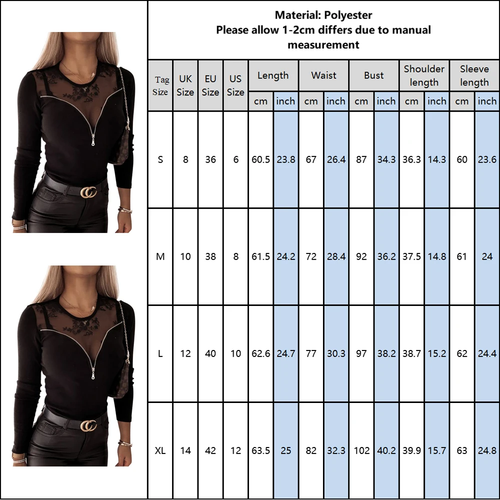 

Mesh Patchwork White T-Shirts Zipper Elegant Slim Fit Tshirts 2021 New Women Spring Tshirts Female Long Sleeve Tee Shirt Top D30