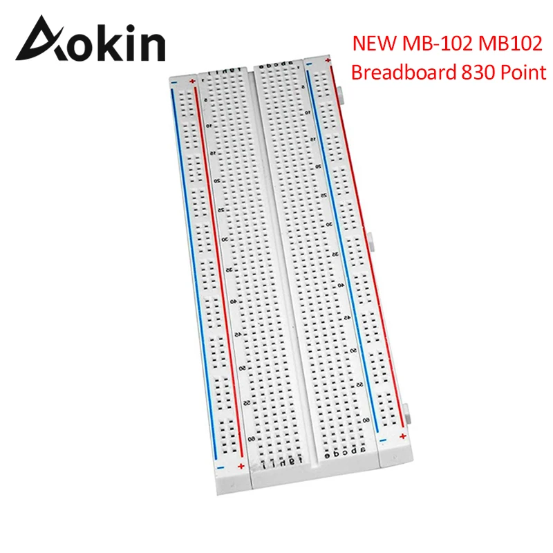 New MB-102 MB102 Breadboard 830 Point Solderless PCB Bread Board Power Module mb-102 Points 65 jumper wires | Электроника