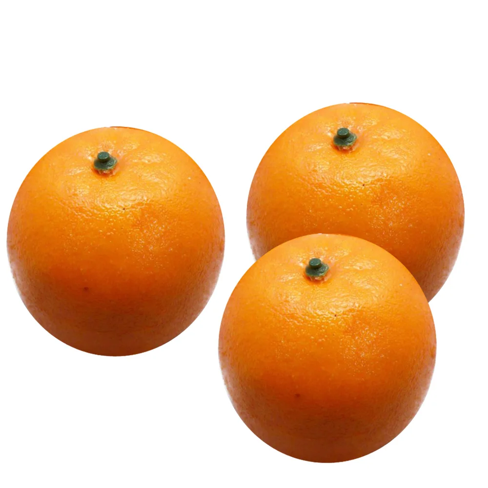 

3pcs Artificial Fake Simulated Oranges Fruit Model Home Party Decoration Kitchen Food Craft Ornament Fake Simulated Fruit Foam