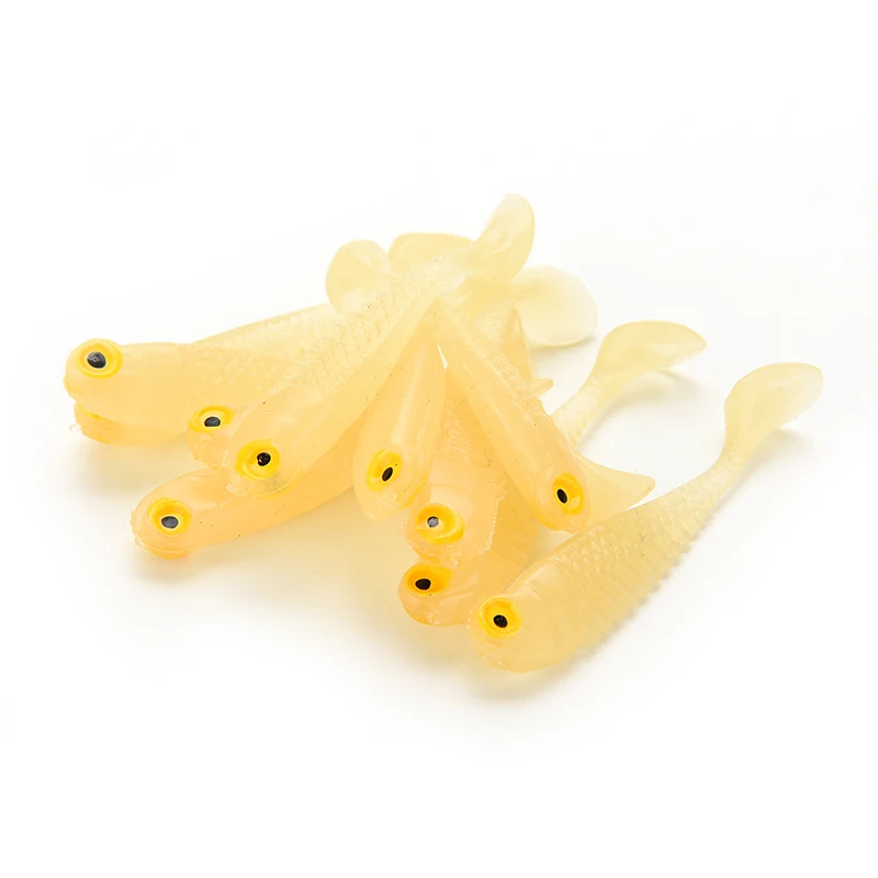 

10PCS 2.76inches(7cm) Soft Light Weight Silicone Tiddler Bait Fishing Lure Lures Accessories Wholesale