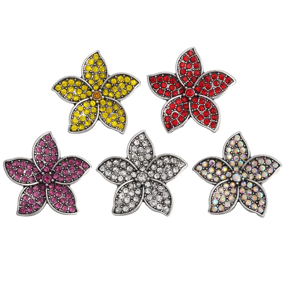 6 шт./лот DIY кристалл звезда оснастки кнопки ювелирные изделия подходят 18 мм