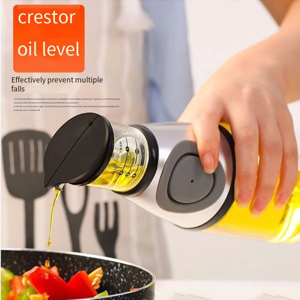 

22*6.7cm 250ml Measuring Oil Bottle Dispenser Drip Free Quantitative Oil Kettle Pot Oil control Health Kitchen Supplies