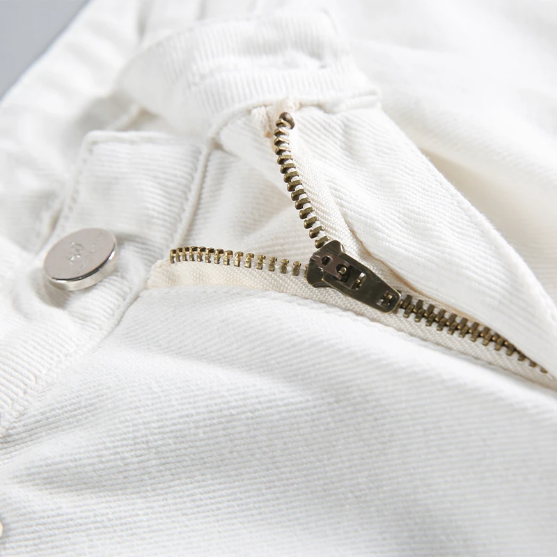 Jean blanc Femme Short Mode Coréenne D'été Cyclisme Taille Haute Lâche Doux 2021 Dames Vêtements Nouveauté Ins Tendance