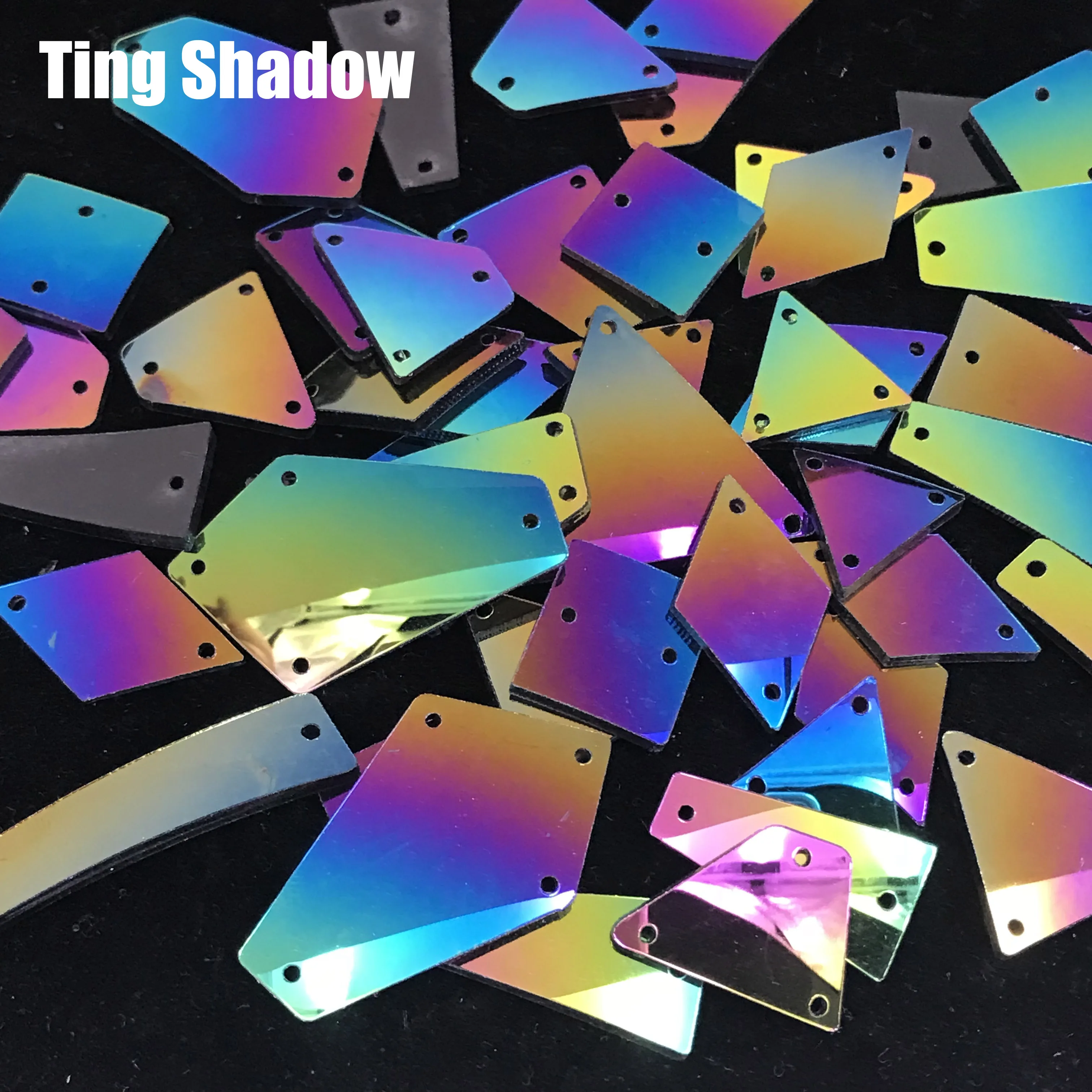 Смешанные размеры 20 шт Розовые Желтые синие акриловые зеркальные пришивные