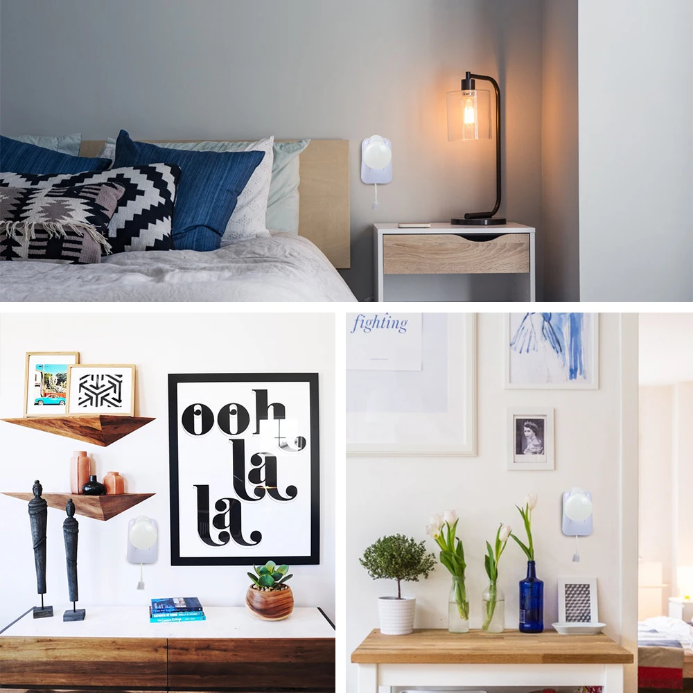 

LED Night Light Mini Light Sensor Control battery operated portable night handy lamp for Children Kids Living Bedroom Lighting