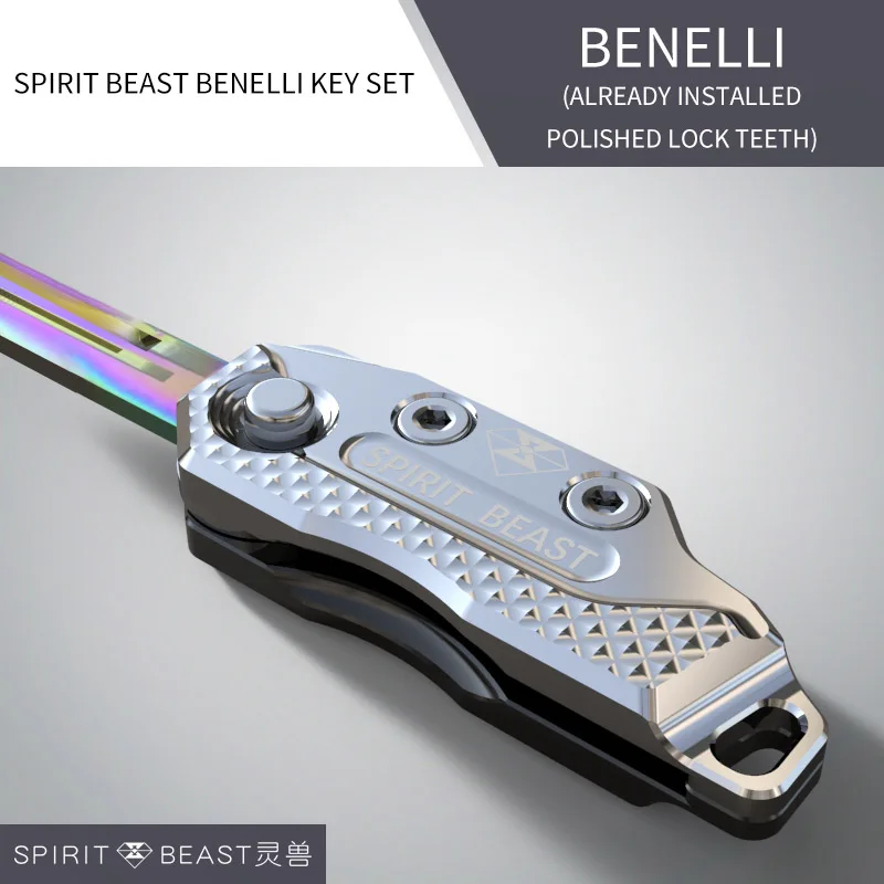 Spirit Beast CNC алюминиевый чехол для ключей от мотоцикла, чехол для мотокросса, мотоцикла, скутера, аксессуары для Benelli HONDA YAMAHA(с ключом - Цвет: silver