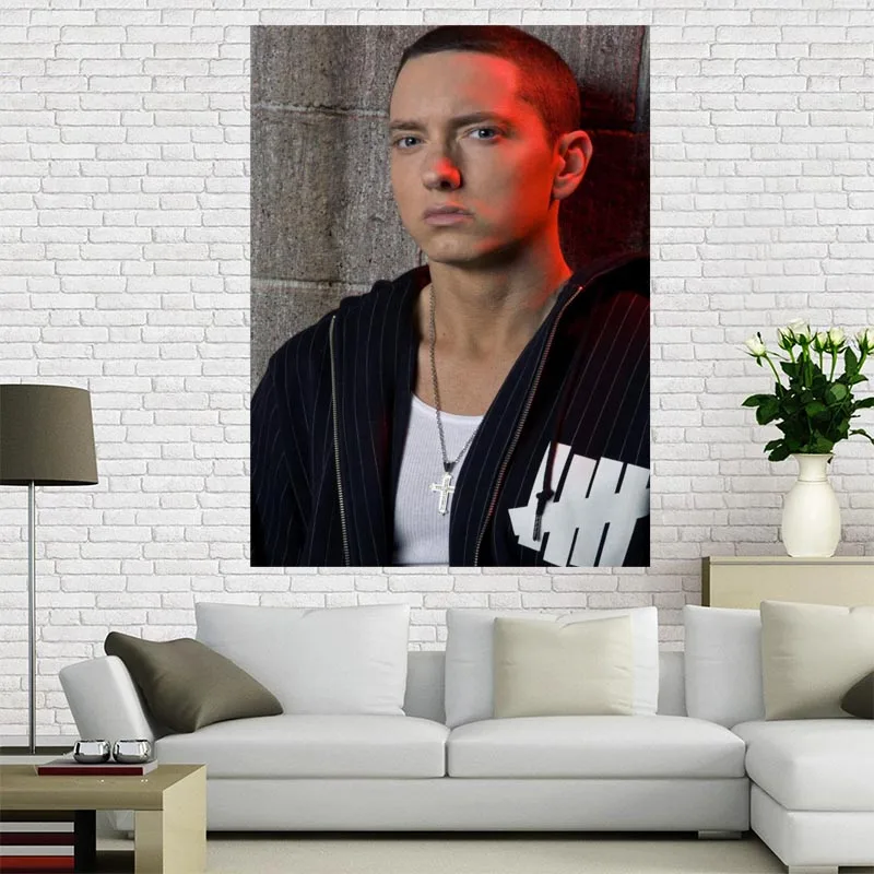 

Горячая Распродажа, индивидуальная Картина на холсте Eminem, плакат для домашнего декора, тканевая ткань, настенный плакат для гостиной