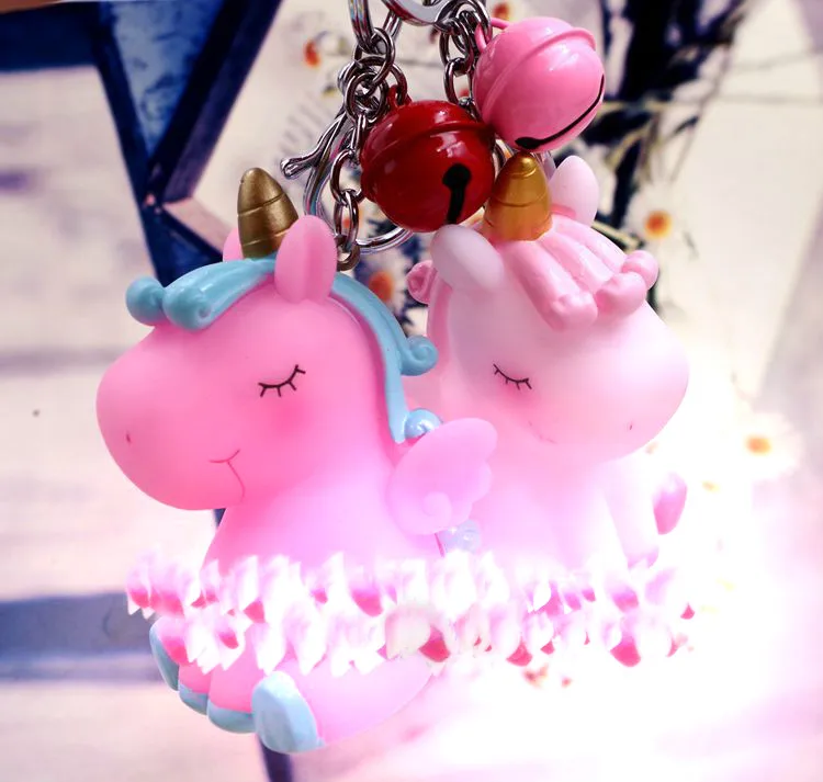 

Kawaii Doll Unicorn Bell Decompression Toy Key Chain Accessories Backpack Pendant Gift Valentine's Day Gift