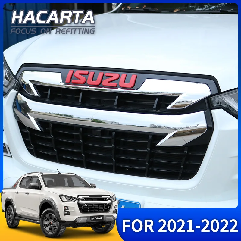 Для модели 2021-2022 Isuzu D-max передняя решетка с логотипом красными буквами наклейки