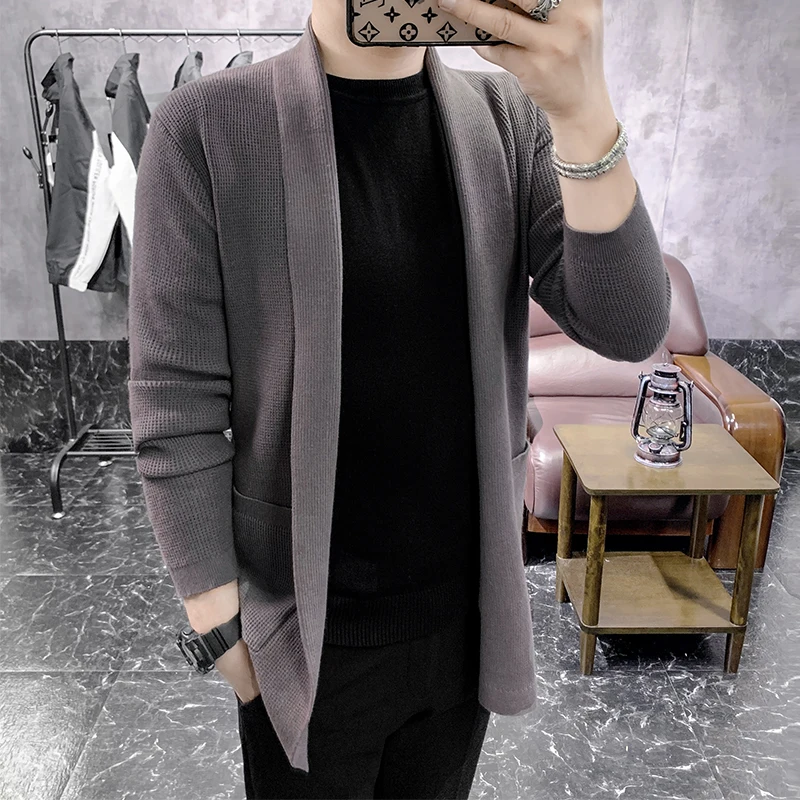 

Casual Loose Man Sweaters Korean Style Cardigan Harajuku Winter Knitted Oversized Man Sweaters Pull Hiver Men's Clothing DB60MY